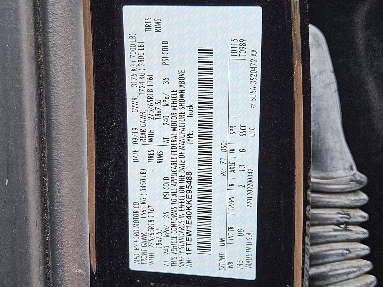 Certified 2019 Ford F150 XLT w/ Equipment Group 302A Luxury image 33