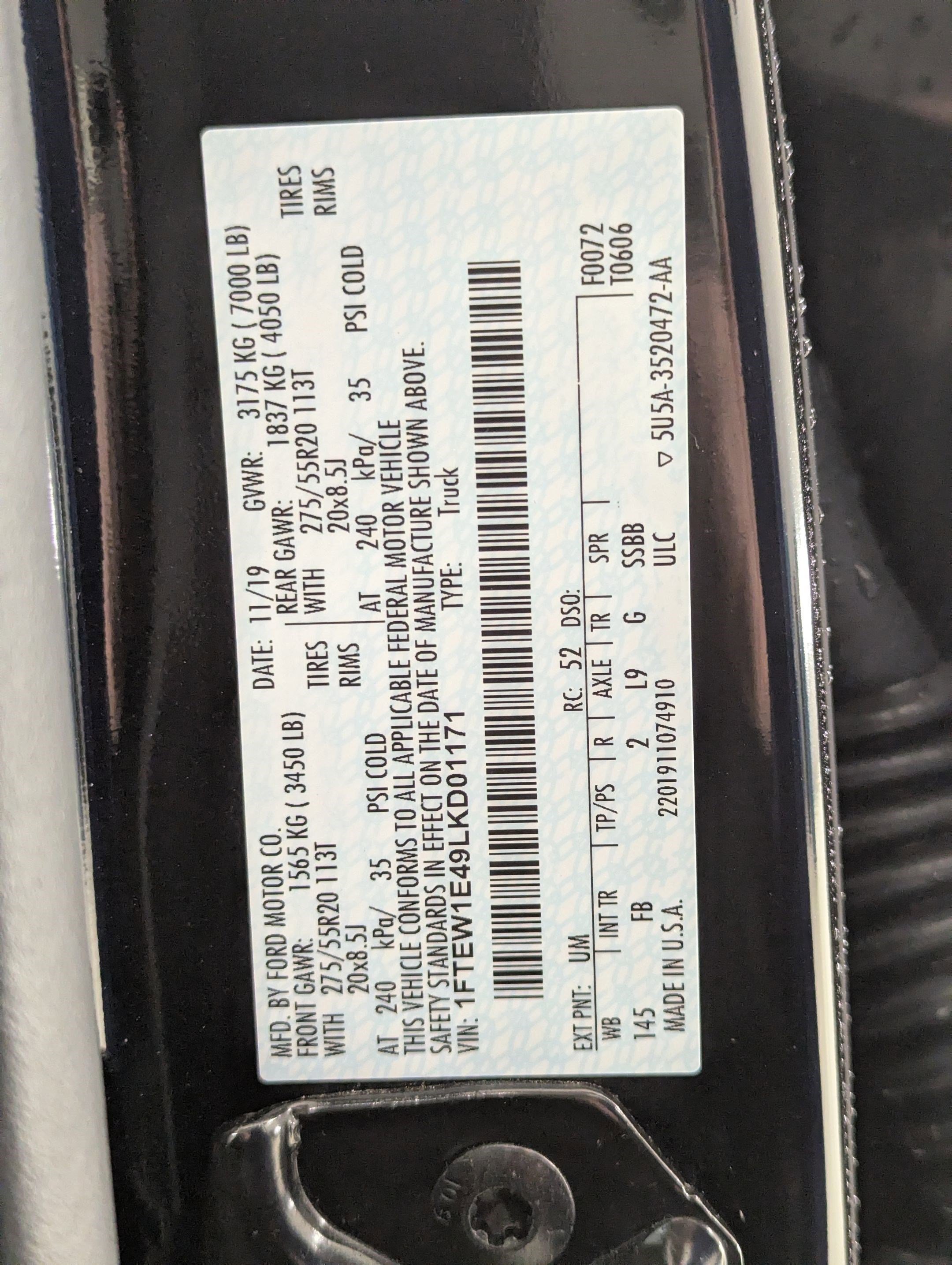 Certified 2020 Ford F150 XLT w/ Equipment Group 302A Luxury image 20