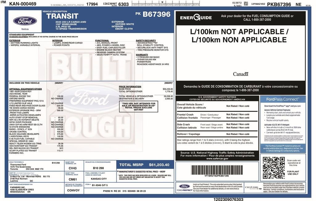 Certified 2023 Ford Transit 250 Low Roof AWD w/ Exterior Upgrade Package image 4