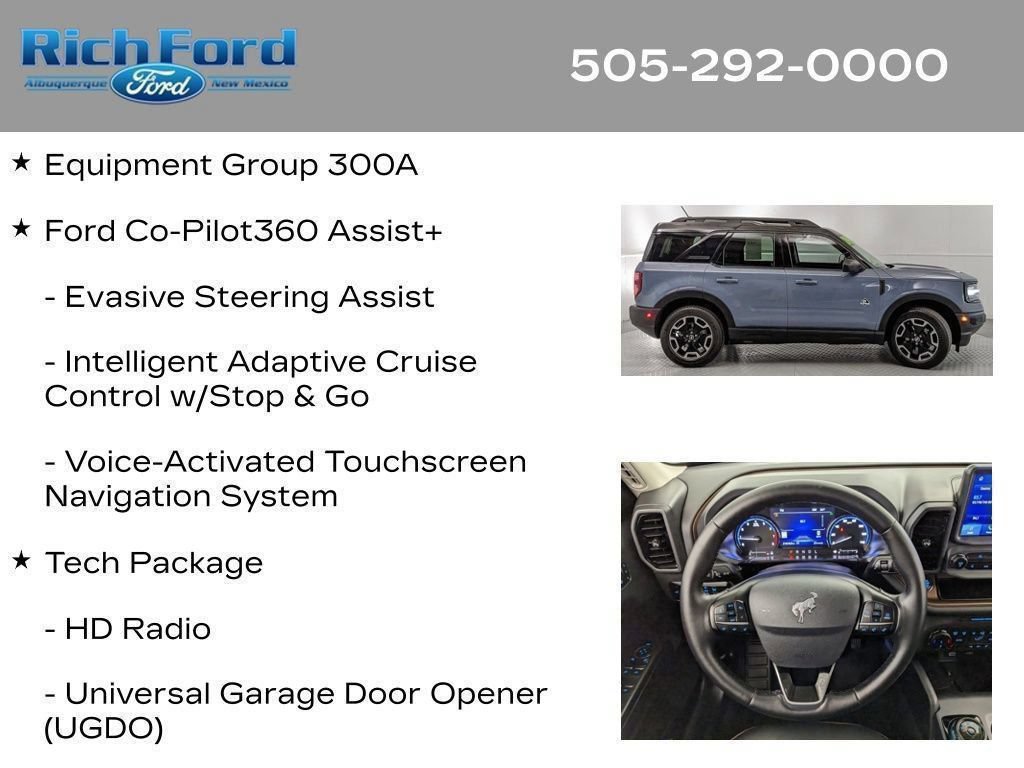 Certified 2024 Ford Bronco Sport Outer Banks w/ Tech Package AWD/4WD image 17