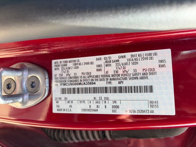 Certified 2021 Ford Escape SE w/ Cold Weather Package AWD/4WD image 40