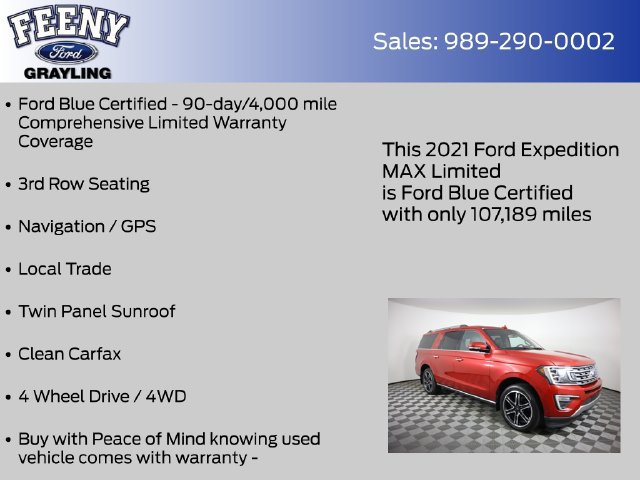 Certified 2021 Ford Expedition Max Limited AWD/4WD image 5