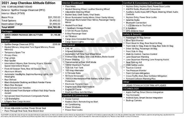 Used 2021 Jeep Cherokee Latitude Plus image 27