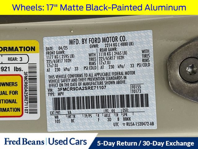 Certified 2025 Ford Bronco Sport Badlands w/ Badlands Tech Package AWD/4WD image 39