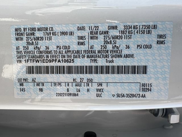 Certified 2023 Ford F150 Platinum w/ Equipment Group 701A High AWD/4WD image 32