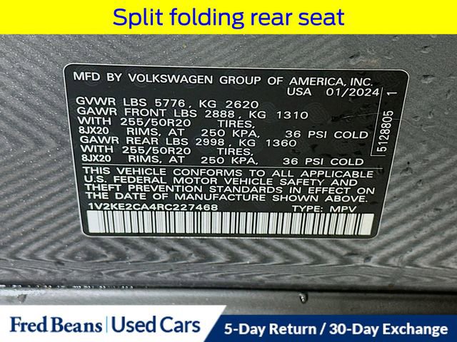 Used 2024 Volkswagen Atlas Cross Sport SE w/ Panoramic Sunroof Package AWD/4WD image 38