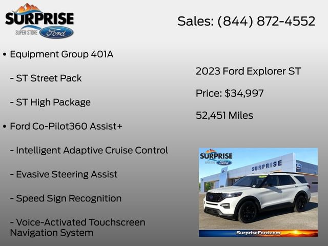 Certified 2023 Ford Explorer ST w/ Equipment Group 401A AWD/4WD image 7