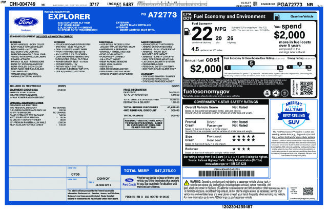 Certified 2023 Ford Explorer XLT w/ Equipment Group 202A AWD/4WD image 39