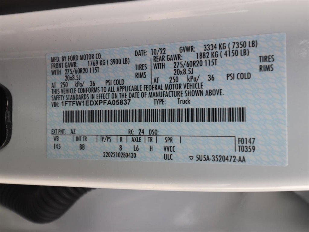 Certified 2023 Ford F150 Platinum w/ Equipment Group 701A High image 24