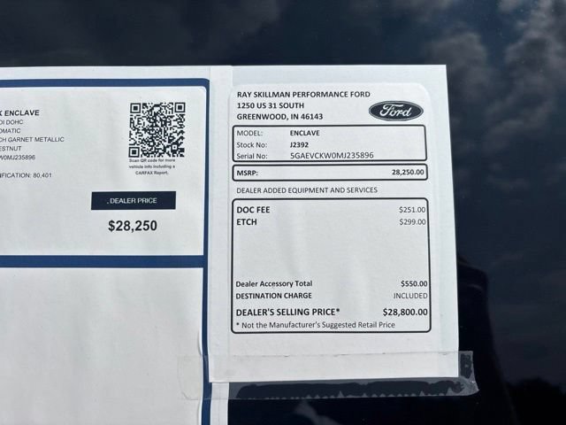 Used 2021 Buick Enclave Avenir w/ Avenir Technology Package AWD/4WD image 2