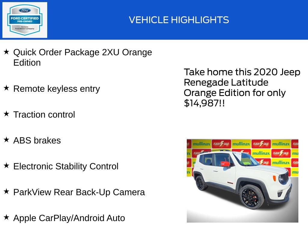 Used 2020 Jeep Renegade Latitude AWD/4WD image 18