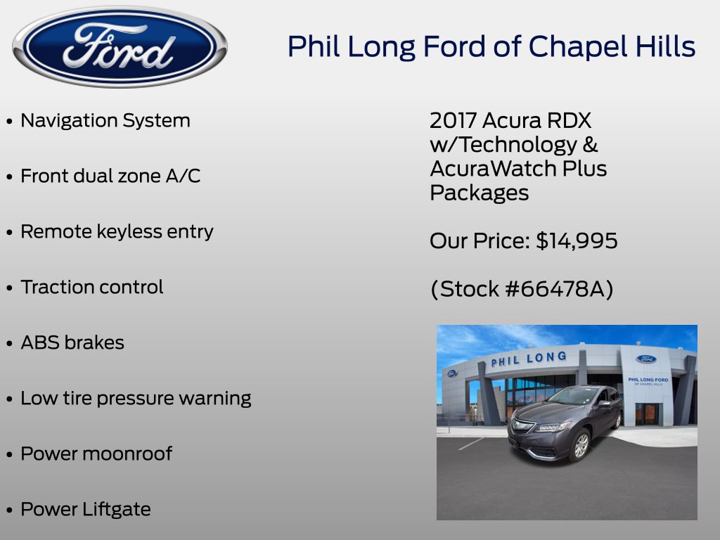 Used 2017 Acura RDX w/ Tech & AcuraWatch Plus Pack AWD/4WD image 9