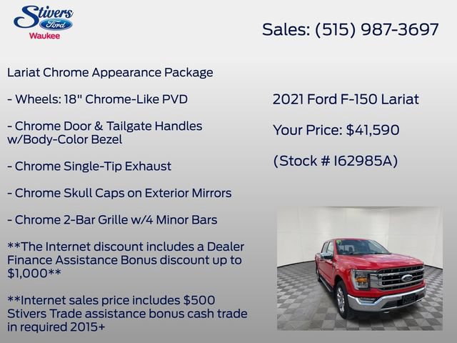 Certified 2021 Ford F150 Lariat w/ Max Trailer Tow Package AWD/4WD image 22