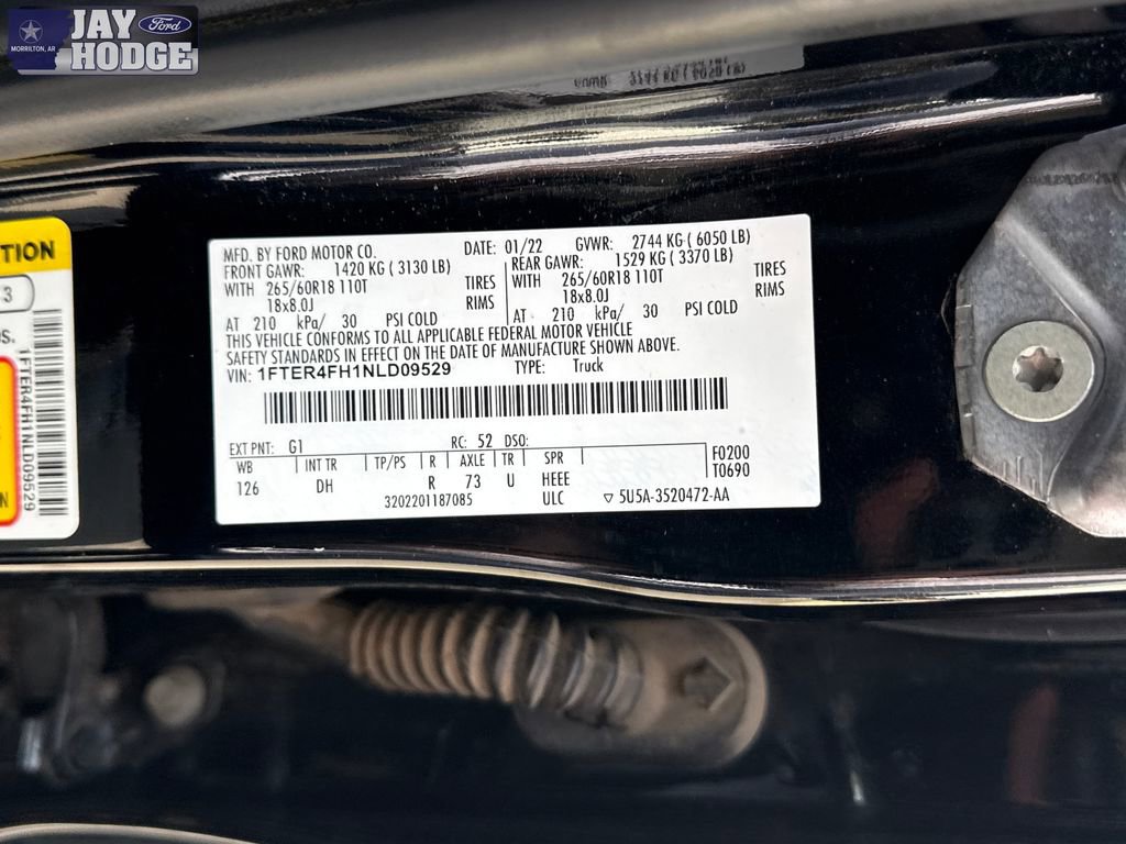 Certified 2022 Ford Ranger Lariat w/ Equipment Group 501A High AWD/4WD image 33