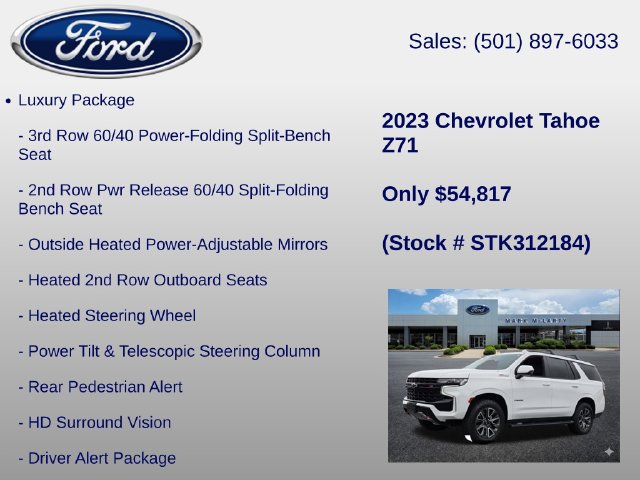 Used 2023 Chevrolet Tahoe Z71 w/ Luxury Package AWD/4WD image 24