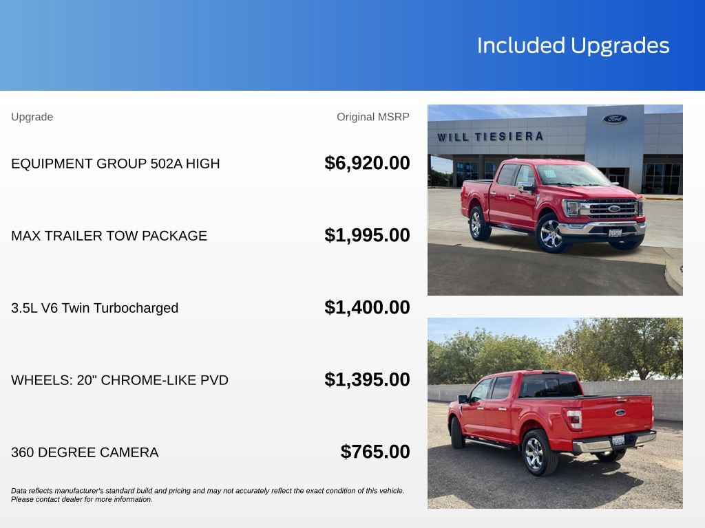 Certified 2021 Ford F150 Lariat w/ Equipment Group 502A High RWD image 5