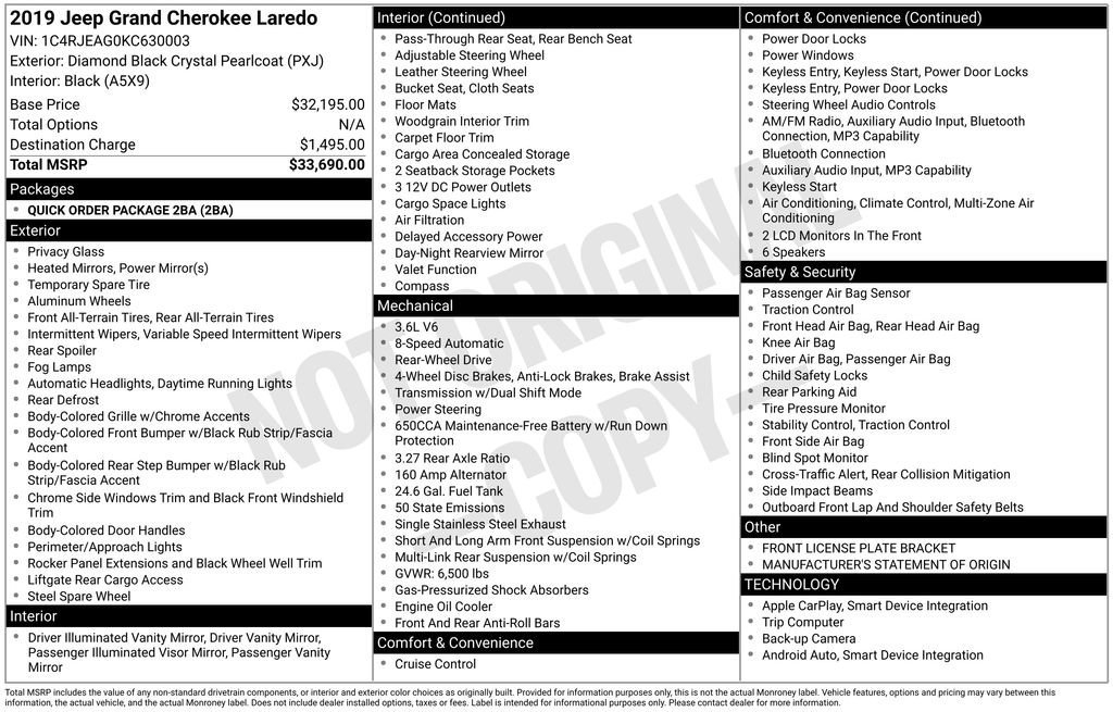 Used 2019 Jeep Grand Cherokee Laredo image 9