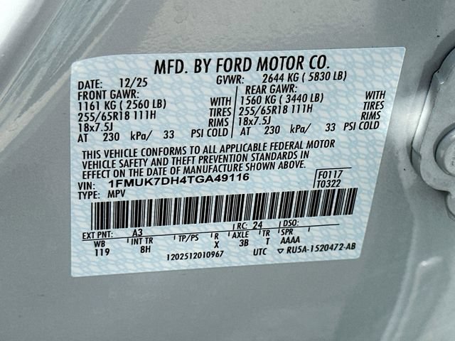 Certified 2026 Ford Explorer Active RWD image 30