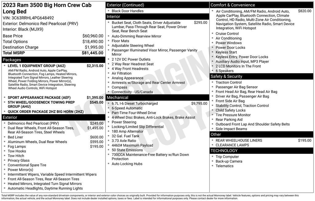Used 2023 RAM 3500 Big Horn w/ Level 1 Equipment Group image 12