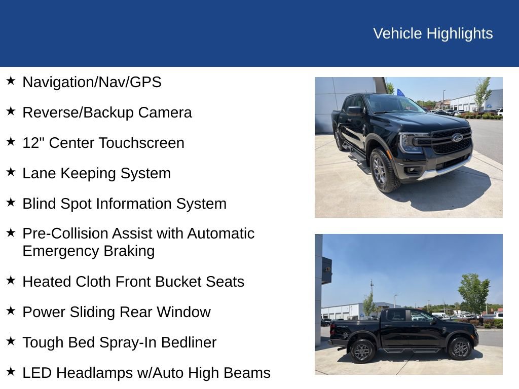 Certified 2025 Ford Ranger XLT w/ Equipment Group 301A High image 30