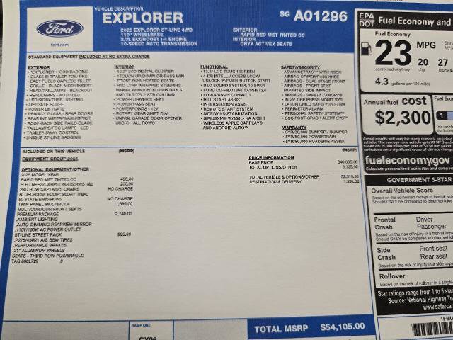 Certified 2025 Ford Explorer ST-Line w/ Premium Package image 30