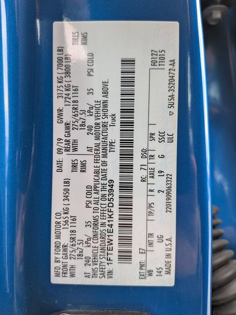 Certified 2019 Ford F150 XLT w/ Equipment Group 302A Luxury AWD/4WD image 20