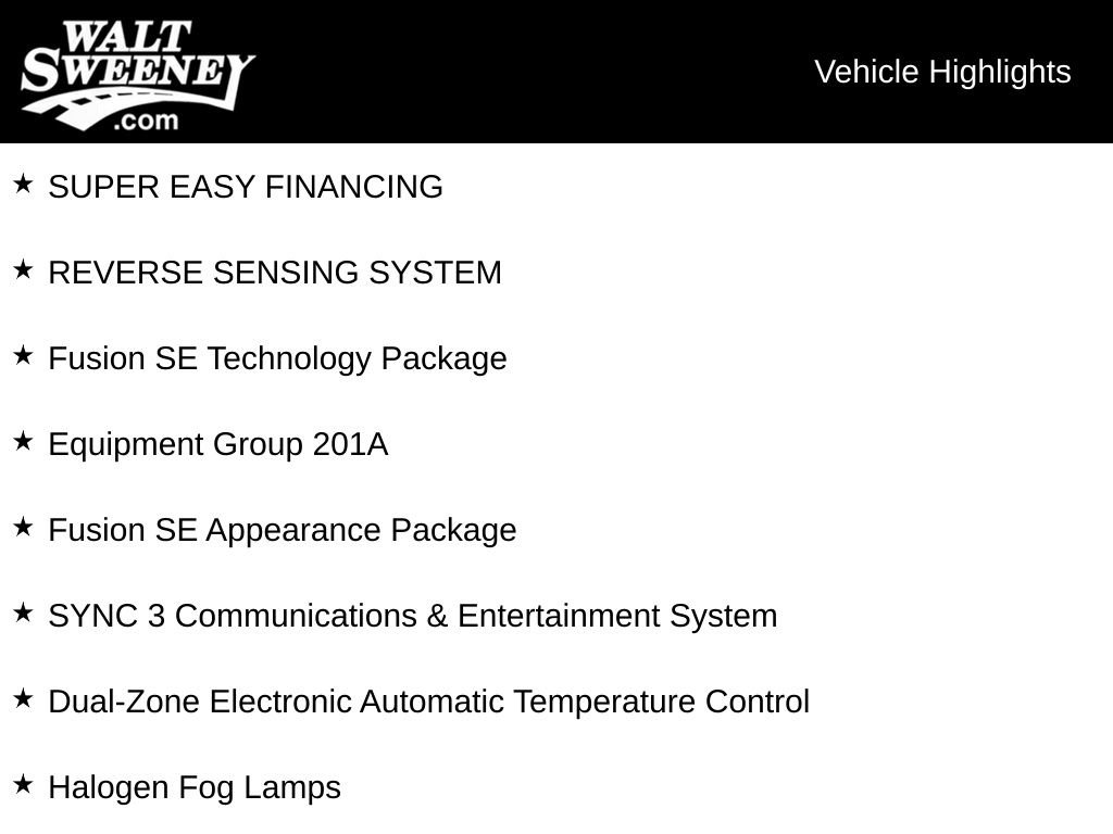 Certified 2017 Ford Fusion SE w/ Equipment Group 201A image 16