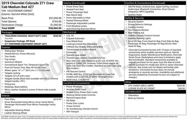 Used 2019 Chevrolet Colorado Z71 AWD/4WD image 14