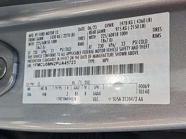 Certified 2023 Ford Escape ST-Line w/ Cold Weather Package FWD image 37