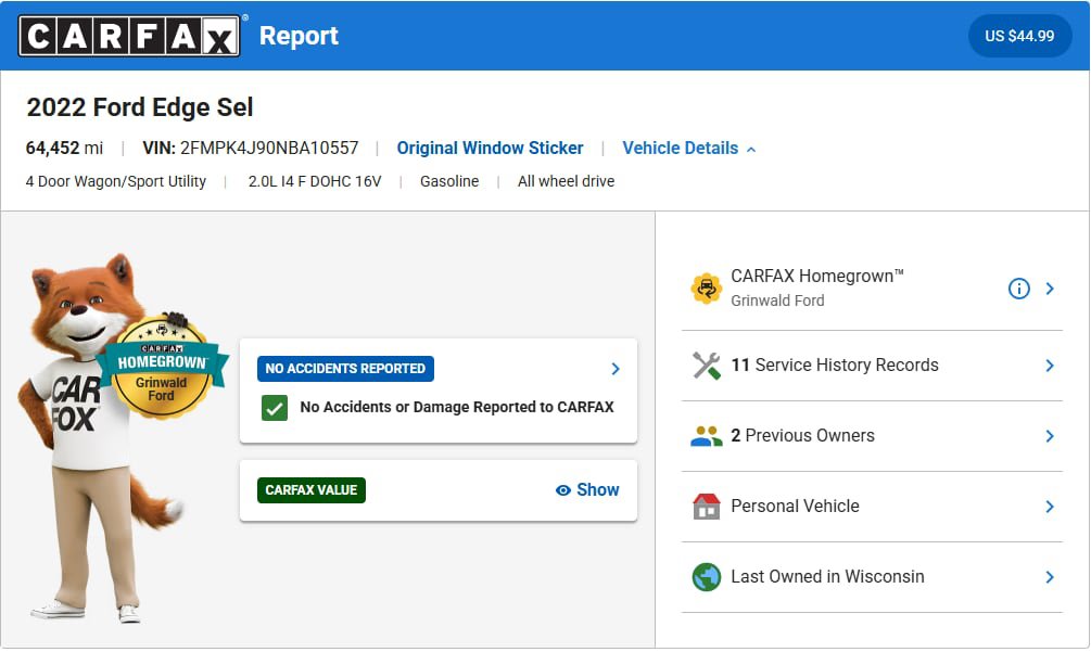 Certified 2022 Ford Edge SEL w/ Convenience Package AWD/4WD image 3