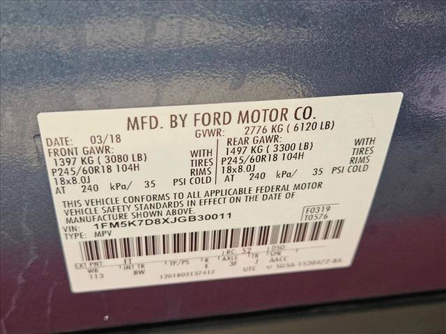 Certified 2018 Ford Explorer XLT FWD image 23