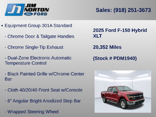 Certified 2025 Ford F150 XLT w/ Equipment Group 301A Standard AWD/4WD image 11