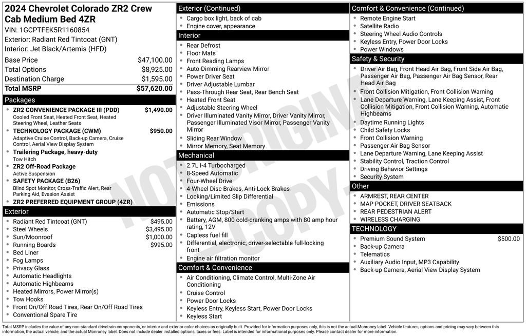 Used 2024 Chevrolet Colorado ZR2 w/ ZR2 Convenience Package III AWD/4WD image 8
