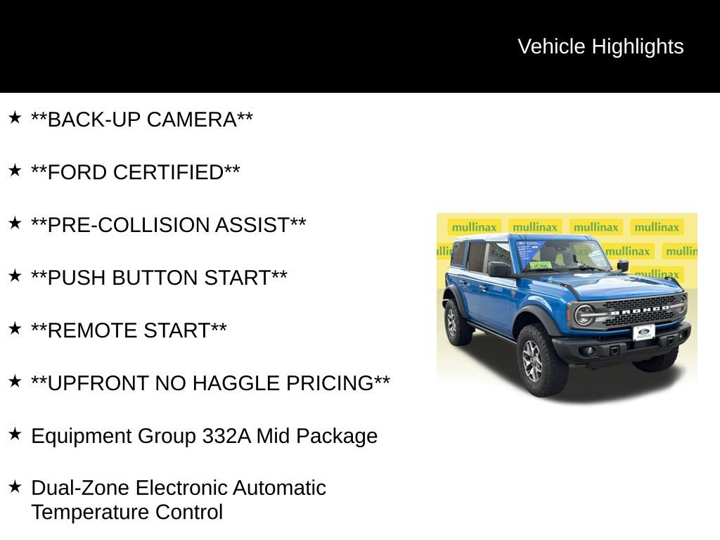 Certified 2025 Ford Bronco Badlands AWD/4WD image 13