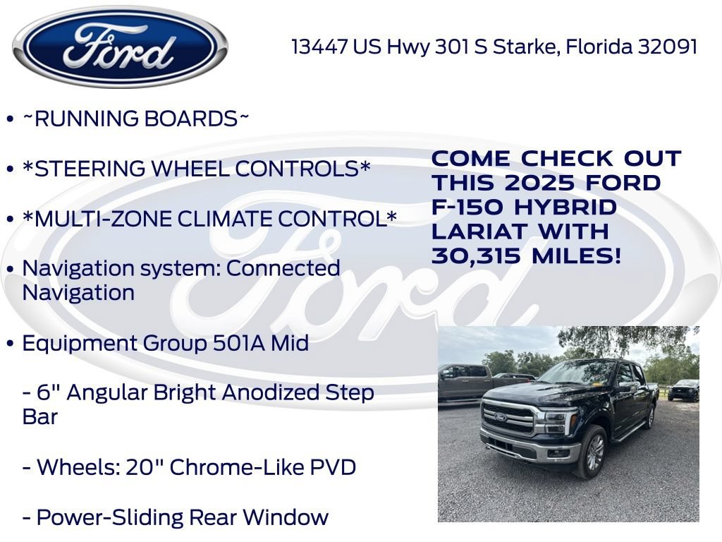 Certified 2025 Ford F150 Lariat w/ Equipment Group 501A Mid AWD/4WD image 17