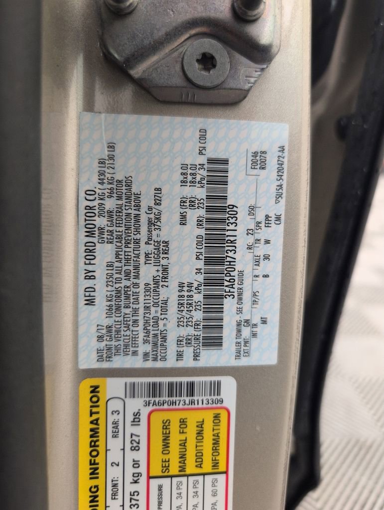 Certified 2018 Ford Fusion SE w/ Equipment Group 201A FWD image 40