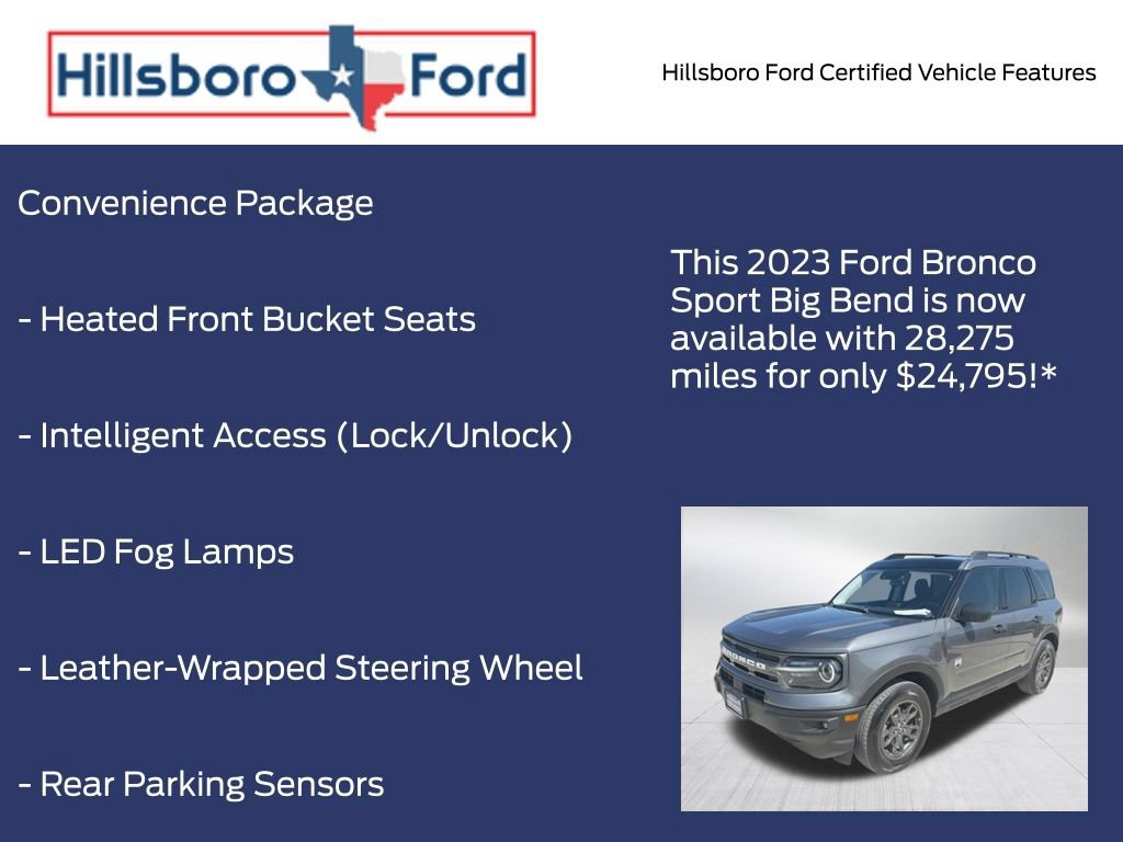 Certified 2023 Ford Bronco Sport Big Bend w/ Convenience Package AWD/4WD image 9