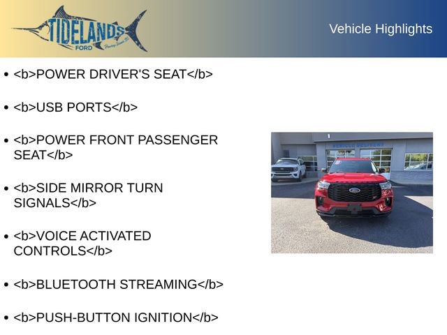 Certified 2025 Ford Explorer ST w/ Sun And Sound Package AWD/4WD image 12