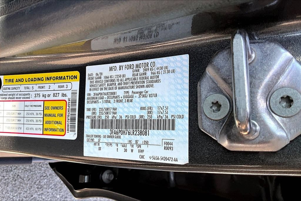 Certified 2020 Ford Fusion SE FWD image 31