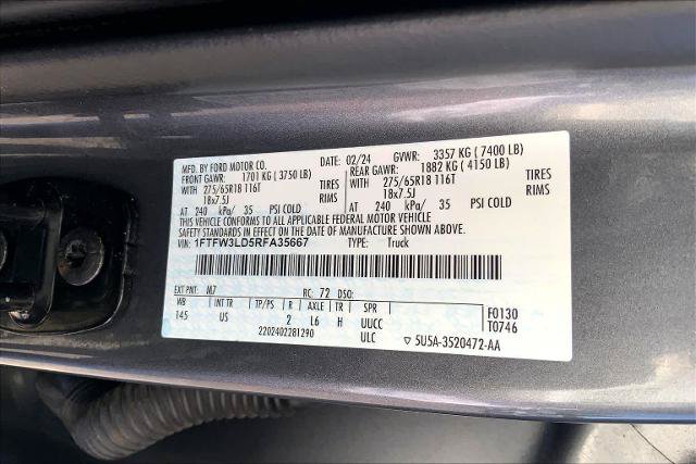 Certified 2024 Ford F150 XLT w/ Mobile Office Package AWD/4WD image 34