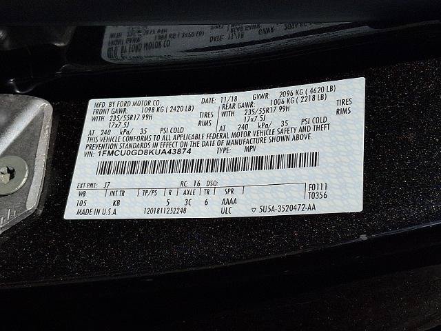Certified 2019 Ford Escape SE FWD image 27