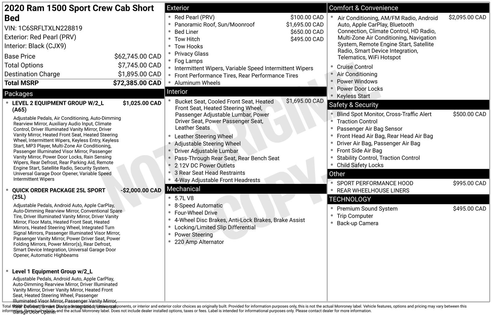 Used 2020 RAM 1500 Sport w/ Level 2 Equipment Goup w/2_L image 4