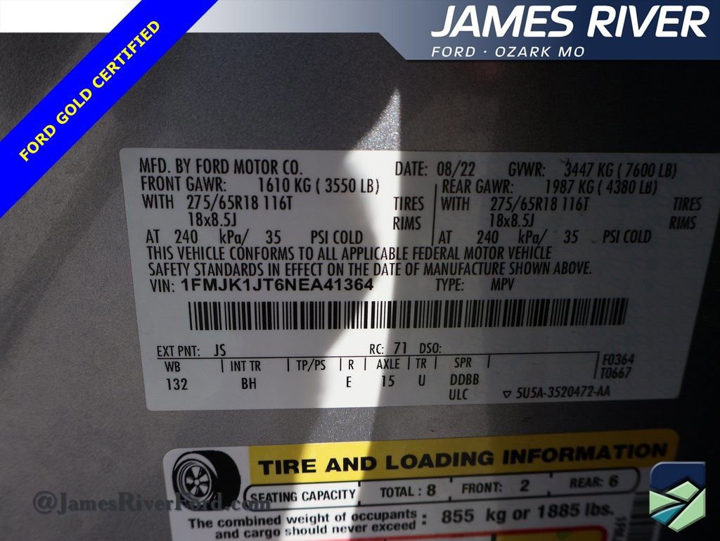 Certified 2022 Ford Expedition Max XLT image 39