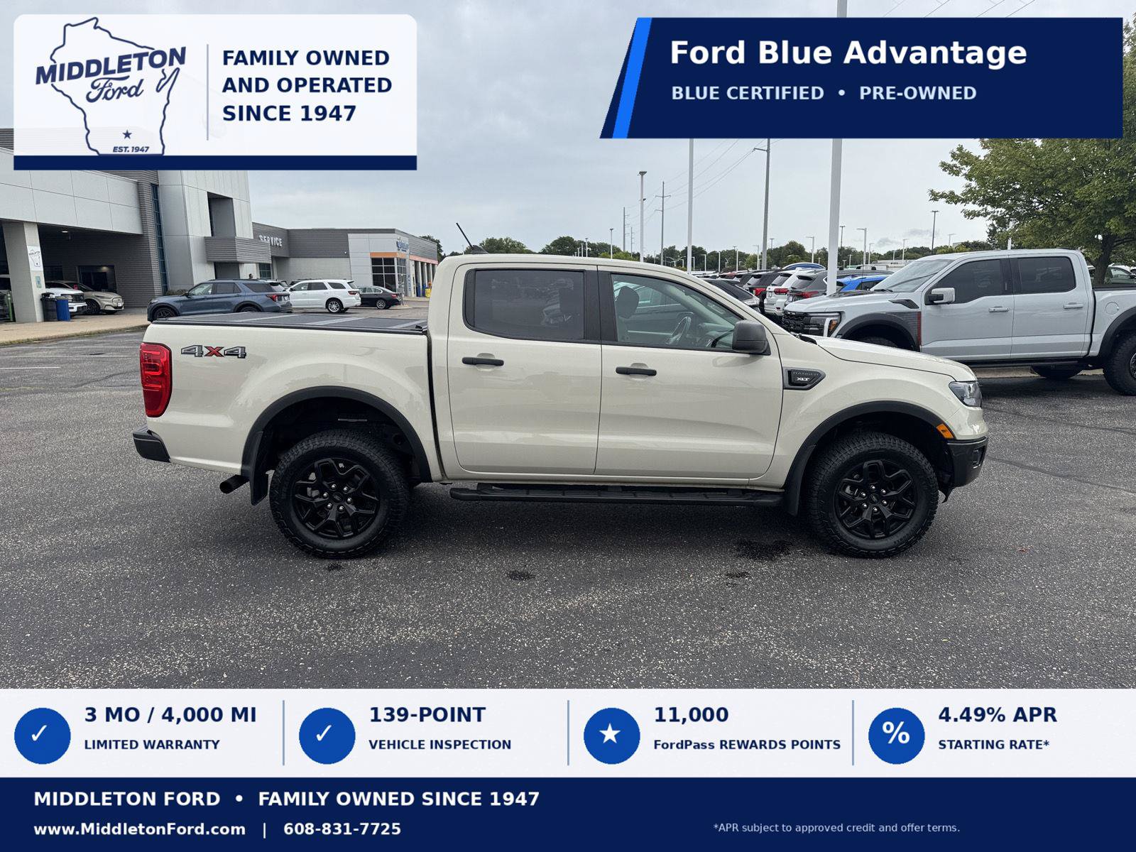 Certified 2022 Ford Ranger XLT w/ Equipment Group 301A Mid AWD/4WD image 1