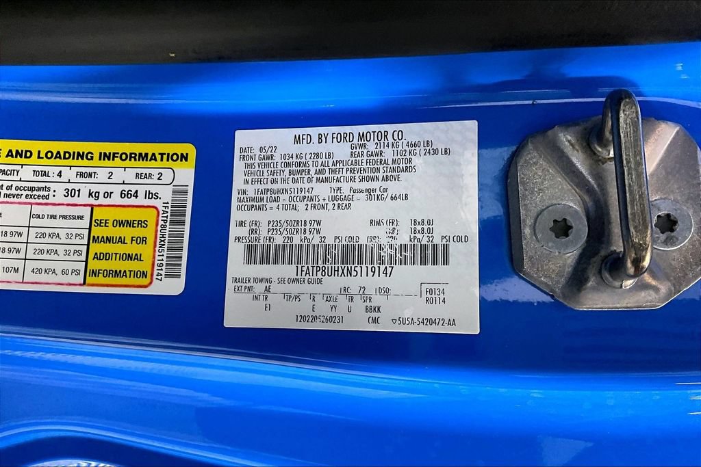 Certified 2022 Ford Mustang Premium RWD image 24
