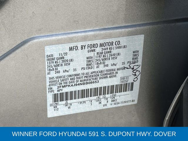 Certified 2022 Ford Edge SEL w/ Convenience Package AWD/4WD image 13