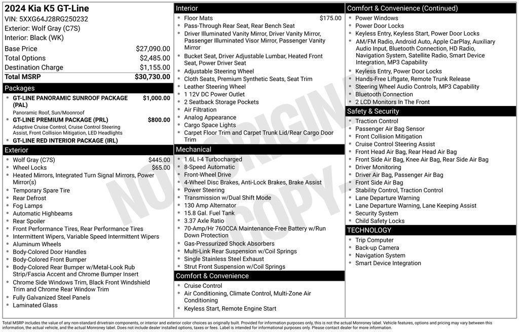 Used 2024 Kia K5 GT-Line image 10