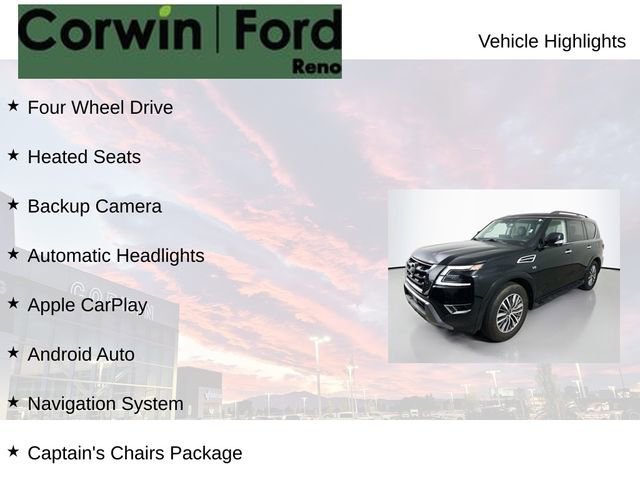 Used 2022 Nissan Armada SL w/ Captain's Chairs Package image 2