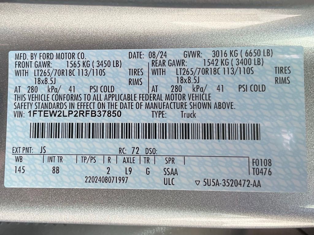 Certified 2024 Ford F150 STX w/ Equipment Group 201A FX4 image 68