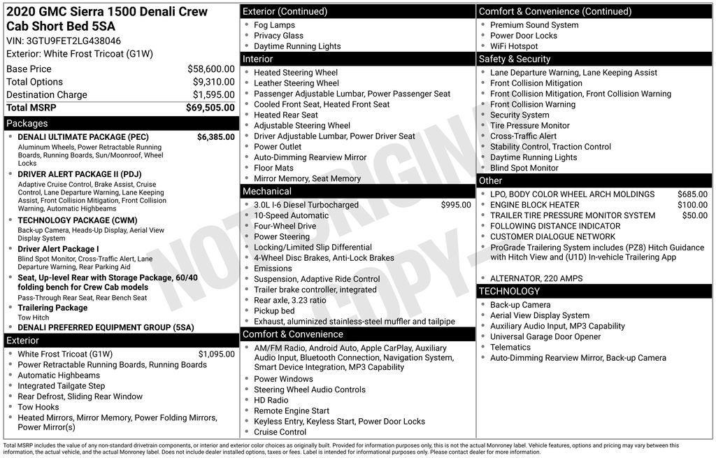 Used 2020 GMC Sierra 1500 Denali w/ Denali Ultimate Package AWD/4WD image 5